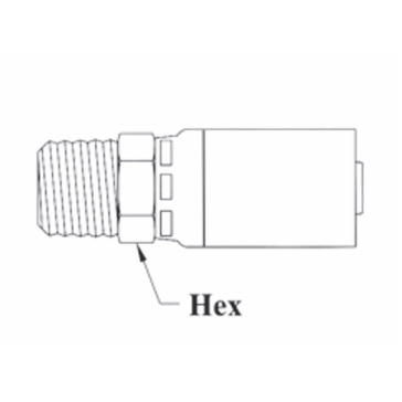 ADAPTER, HOSE STRAIGHT 3/8 IN CRIMP X 3/