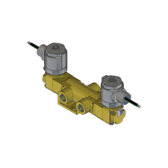 VALVED 3/8" DBL SOL 3-WAY MAN OVR NATGAS