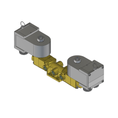 Valve, 4-Way, Brass, 24VDC