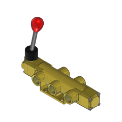 VALVE 1/2" 4-WAY 2-POS MAN/2-POS DETENT