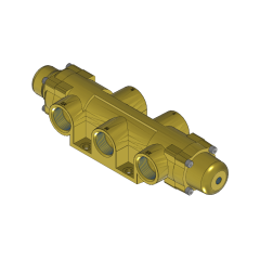 Valve, 4-Way, Brass, Externally Piloted