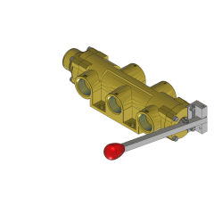 VALVE 4-WAY 1" 2-POS DETENT/LEVER