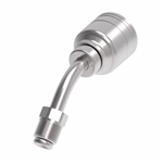 Crimp Fitting, -04 Male Invert, 45 Deg